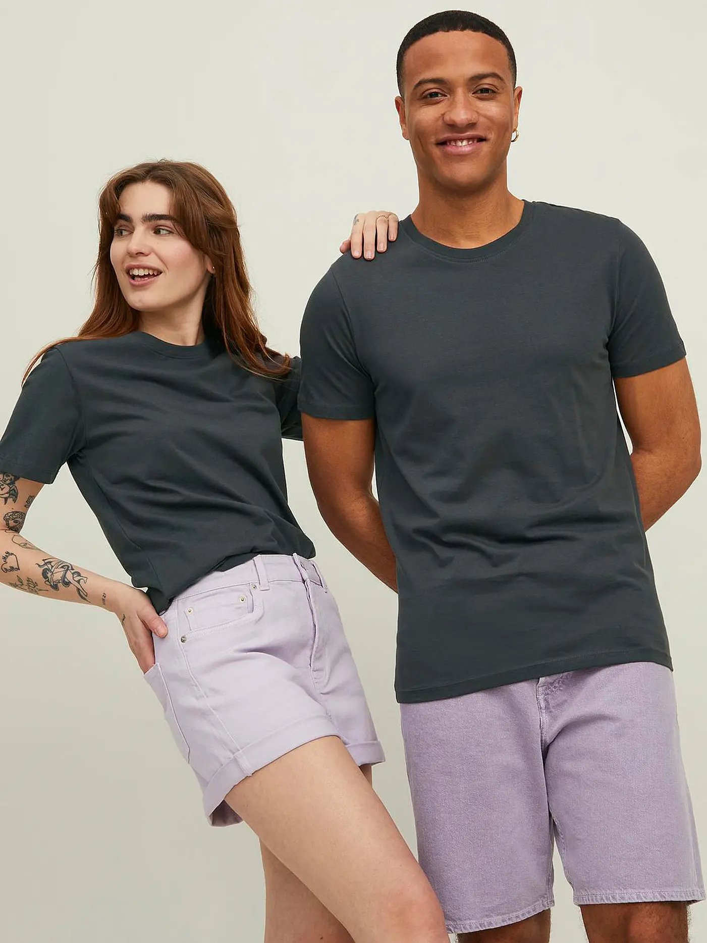 JACK & JONES | T-Shirt Slim Fit JJEORGANIC | grau
